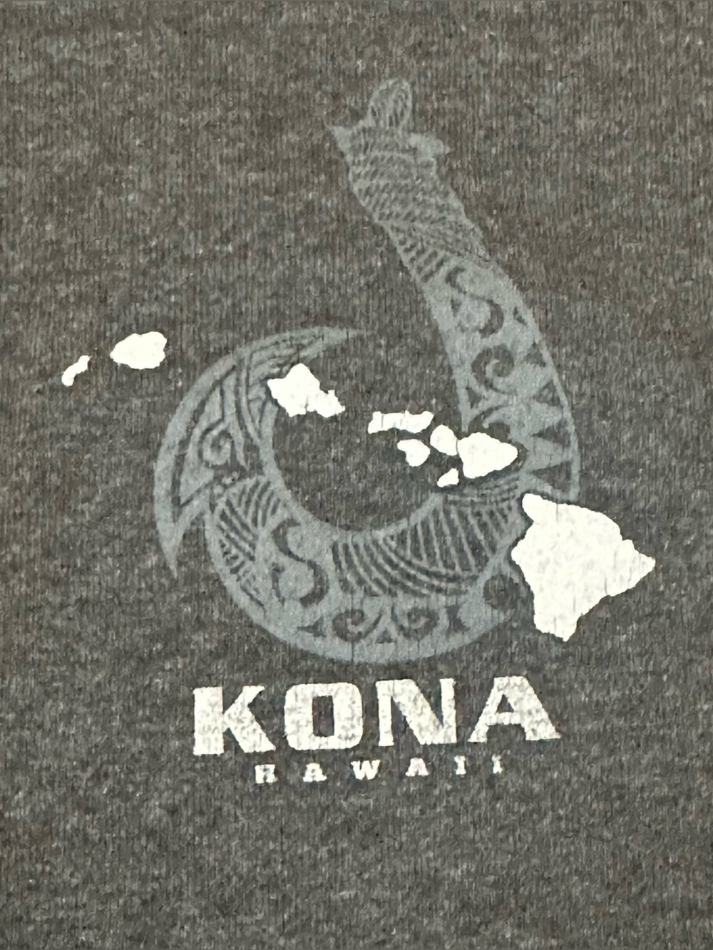 Men's Short Sleeve Tee - Charcoal with Island Graphic